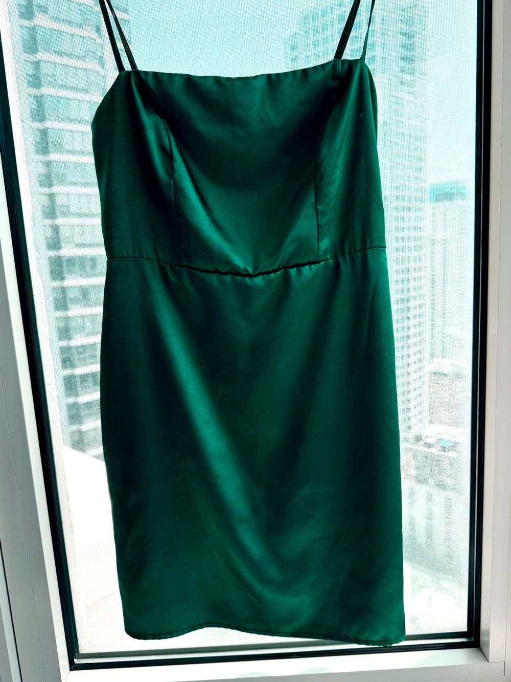 Lulus Green Mini Dress ~ Satin Sleeveless Fitted Tags Attached ~ Homecoming ~ M